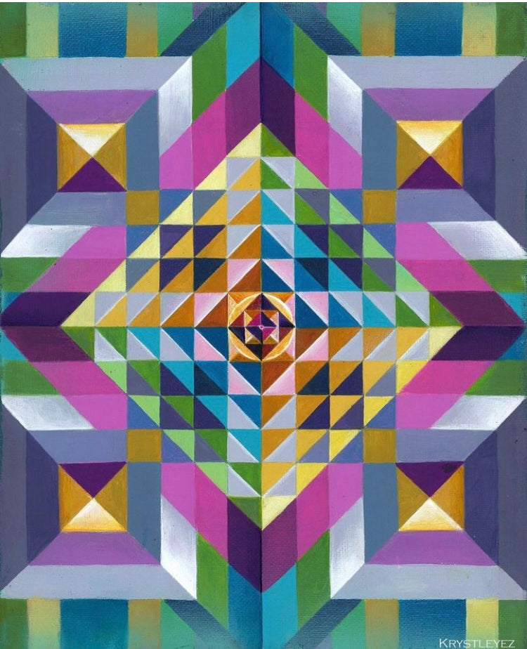 “Cosmic Quilt&quot; Metal Print